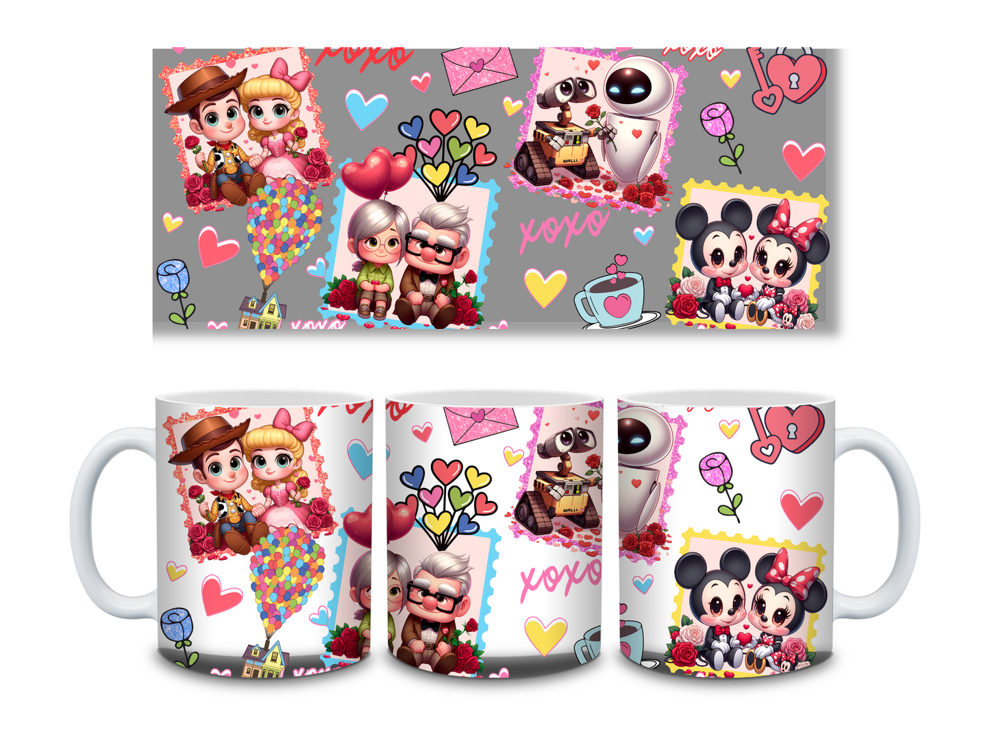🌟 Taza de San Valentín – Inspirada en la Mágica Historia de UP 🎈💕