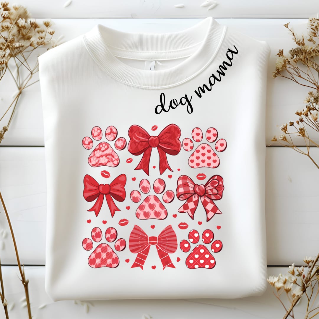 Sudadera Blanca "Huellas de Amor" – Perfecta para San Valentín