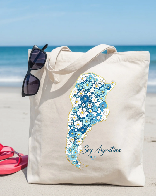 Tote Bag "Soy Argentina" – Edición Floral